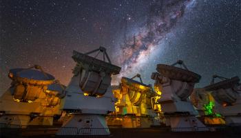 The Atacama Large Millimeter/submillimeter Array telescope in Chile. (Photo by Y. Beletsky, LCO/ESO)