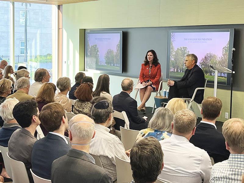 Thomas Friedman and Christa Acampora at the “The Future of Democracy in Israel: The Past, the Protests and the Post-War Period” event in Washington DC on May 13, 2024.