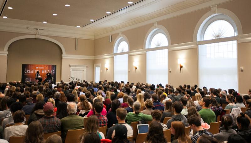 Junot Diaz conversation with Njelle Hamilton in the Newcomb Hall Ballroom 